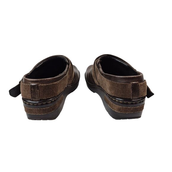Born Womens Clogs Size 7 Leather Mules Casual Slip On Comfort Shoes Brown - Picture 4 of 8